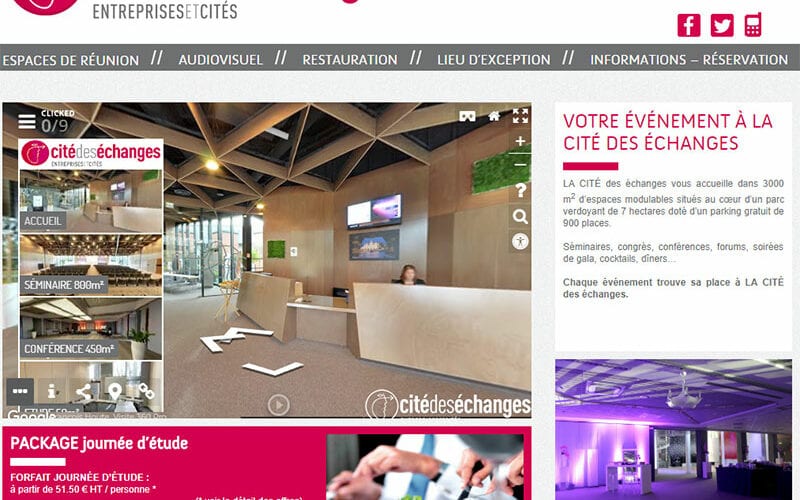 intégration de la visite virtuelle enrichie dans un site Internet