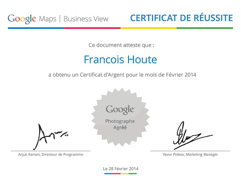 Certificat Argent Février 2014