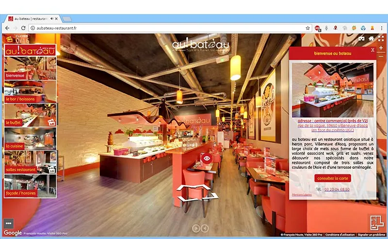 Site web 360 Au Bateau Visite 360 Pro