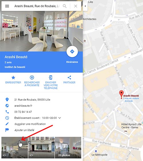 intégration de la visite virtuelle dans un site Internet étape 1