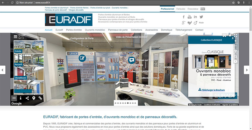 Euradif intégration visite virtuelle