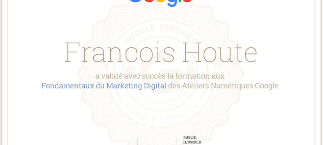 Certificat Google Marketing Digital