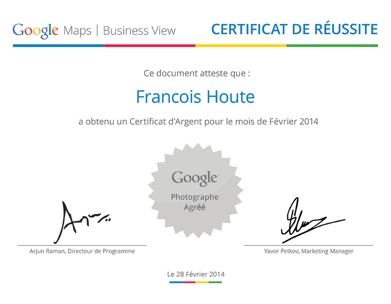 Certificat Argent Février 2014