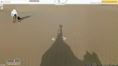 La Camel Google car en plein desert